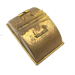  W. Avery & Son gilt metal needle case stamped 'Universal Pin Case', L6cm  