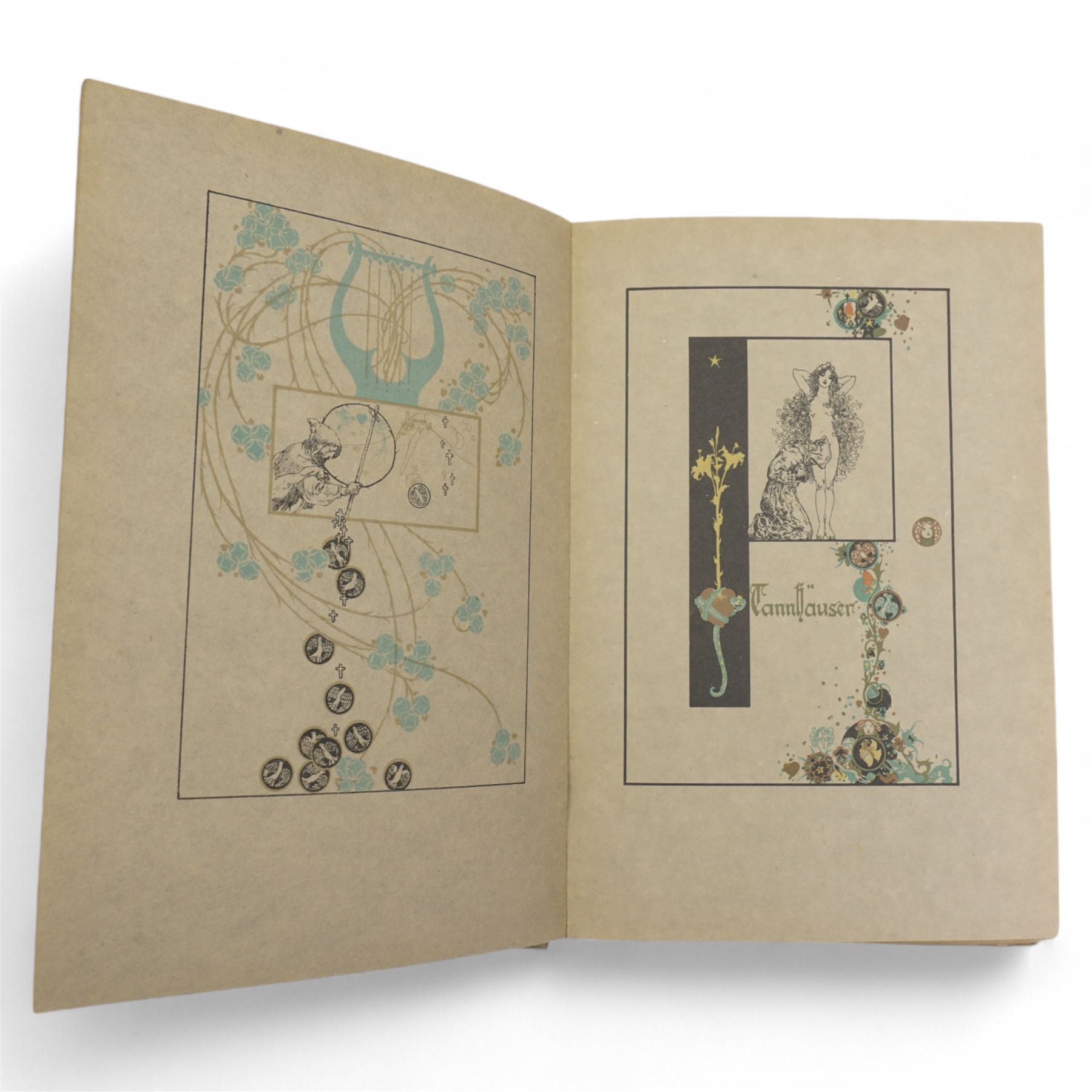 Wagner, Richard - 'Tannhäuser' illustrated by Willy Pogany and translated by T W Rolleston with tipped in plates and extensively illustrated in decorative boards, published Harrap & Co, London
