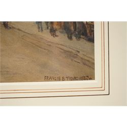Francis Browne Tighe (British c.1865-1936): 'Old Millgate' and 'Old Shambles - Manchester', pair of watercolours signed titled and dated 1927, in matching frames 34cm x 24cm (2)