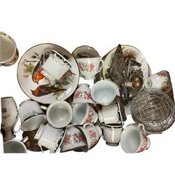 Collection of ceramics, including tea service, frog mug, figures and other collectables, in four boxes 