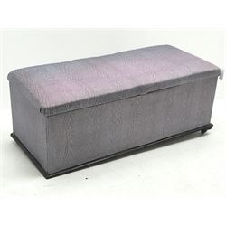 *Victorian upholstered ottoman blanket box, single hinged lid, W127cm, H51cm, D58cm