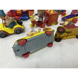 Corgi/Dinky - twelve unboxed and playworn TV/Film related die-cast models including Popeye Paddle Wagon; Dick Dastardly; Magic Roundabout; Muppets; Basil Brush; and Noddy (12)