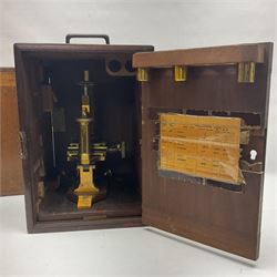 Two R & J Beck microscopes, no 22512 and no 25117, both in original wooden boxes 