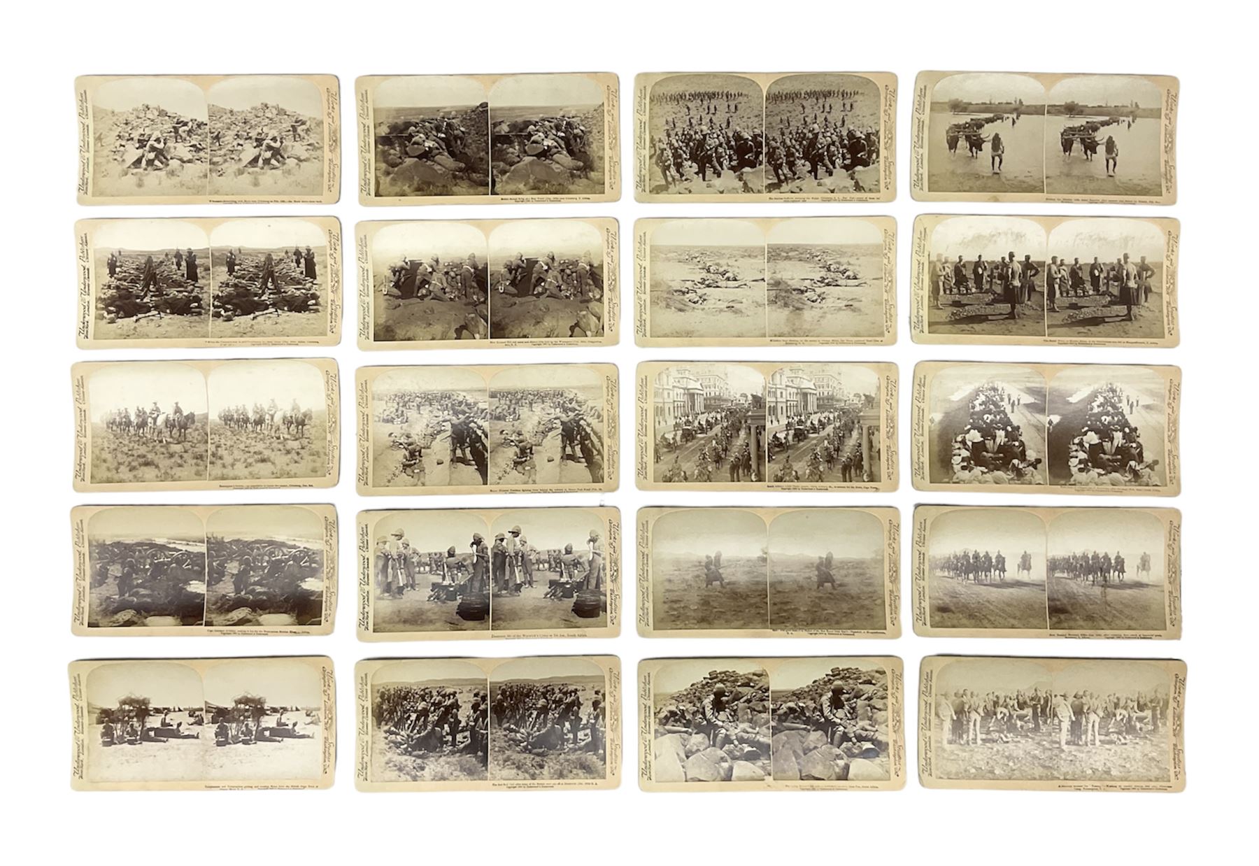 Approx. 20 stereoview cards of Boer War interest by Underwood & Underwood