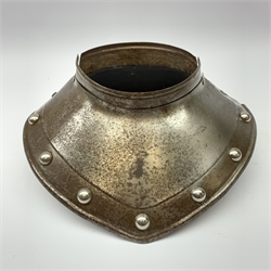 17th century style steel gorget collar W30cm