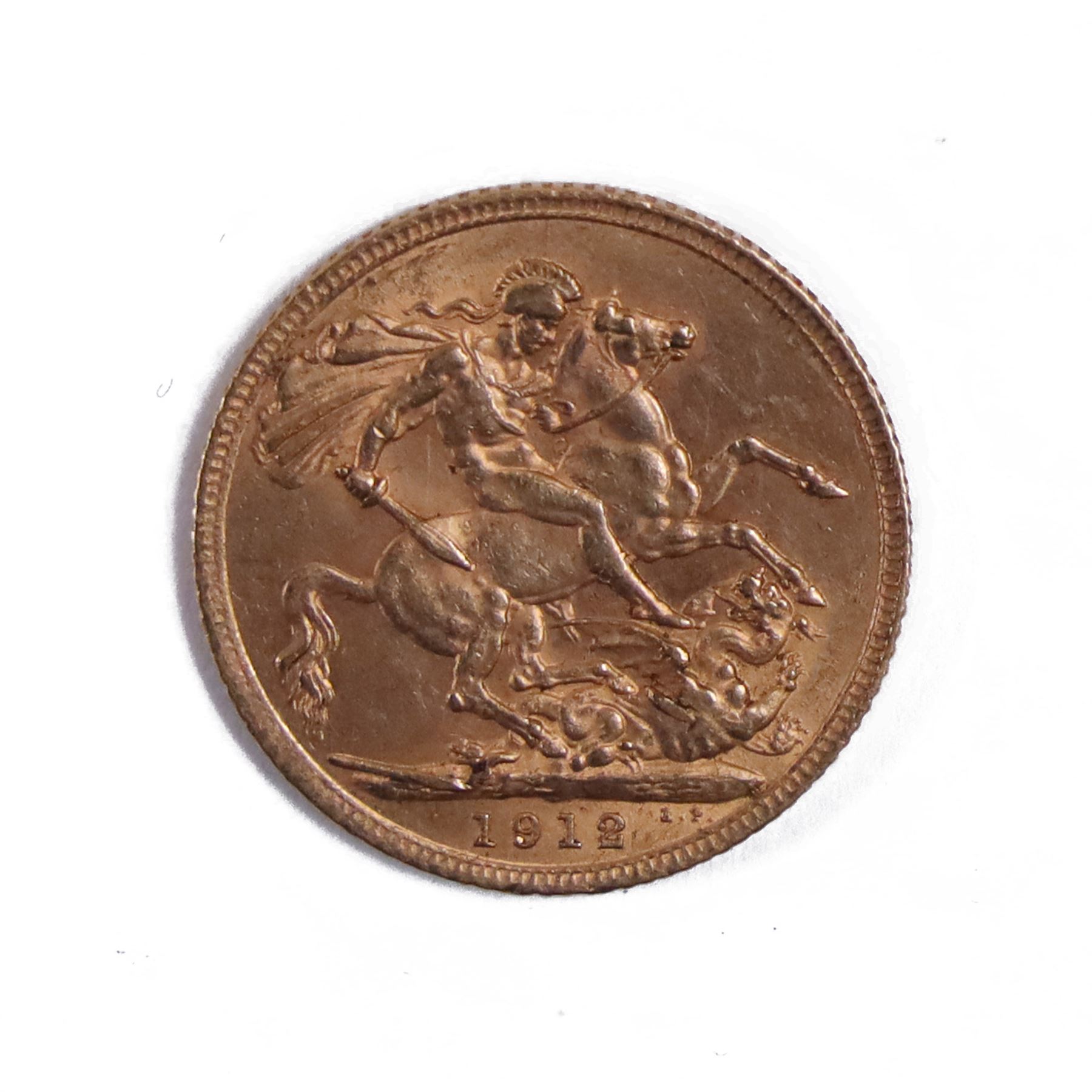 King George V 1912 gold full sovereign coin