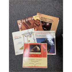 Collection of records to include Mozart, La Boheme, Bela Bartok etc, in three boxes 