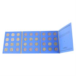 Twenty part-filled Whitman folders, including ten pre-1920 and twenty-eight pre-1947 half crowns, seven pre-1920 and twenty-five pre-1947 florins, numerous copper coins, etc