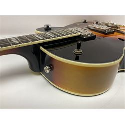 Gretsch G2420/ABB semi-acoustic guitar with three-tone sunburst finish, serial no.IS191201597, L107cm overall; in original hard carrying case dated 2019.
