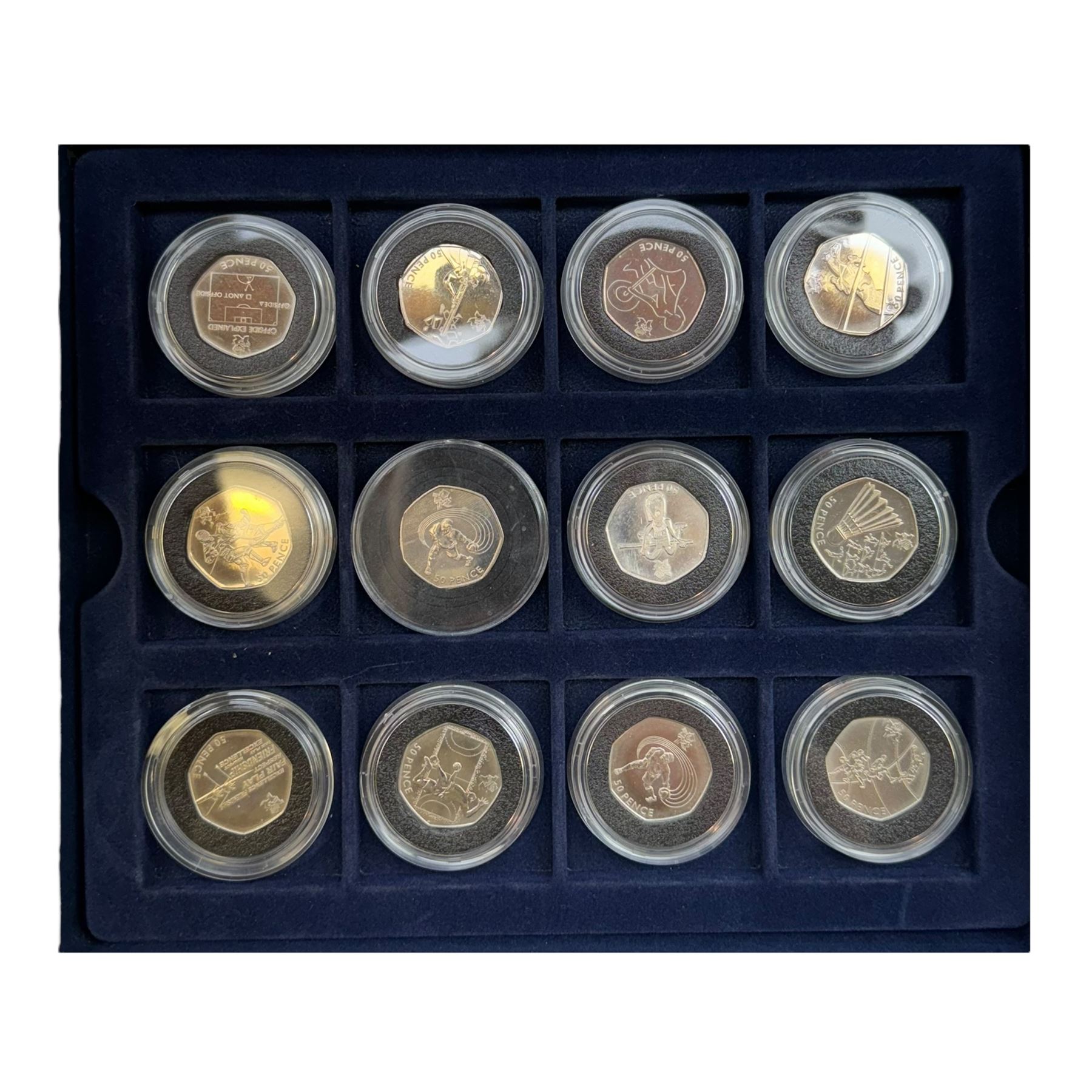 Mostly Commemorative Queen Elizabeth II coins, including various brilliant uncirculated fifty pence pieces in packs, DateStamp capsules containing commemoratives with 2016 'Shakespeare' two pounds, 2016 'The First World War', 2016 'EIIR 90' five pounds etc