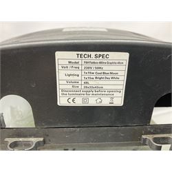 Two fish aquariums, comprising Interpet Aquapod LED starter kit 45l and PAH Fishbox 48l, with various accessories, tallest H40cm