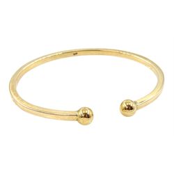 Gold bangle stamped 9ct, approx 18.9gm