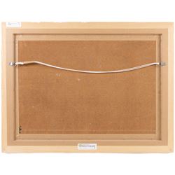 Jon Peaty (British 1914-1991): Beach Scene with Boats, oil on board signed and dated '82, 36cm x 51cm 