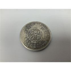 Approximately 110 grams of pre 1920 Great British silver coins, including King George III 1817 half crown, King William IIII 1836 half crown, Queen Victoria 1849 Godless florin, 1874 and 1877 half crowns, 1887 double florin etc