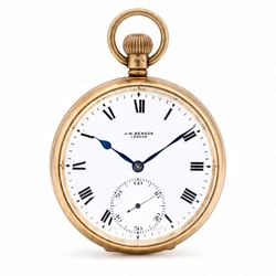 Early 20th century 9ct gold open face keyless lever pocket watch by J. W. Benson, London, ...