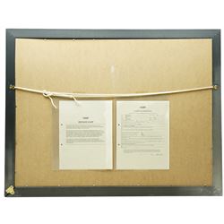 Tiffany Erwin Cant (American 1954-): 'Marketplace' and 'Men in the Boat', pair of limited edition colour lithographs signed and numbered 120/400 and 105/400, 51cm x 64cm (2)