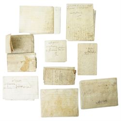 James I indenture on vellum between Sir George Selby and William Wilson 1609, two other 16...