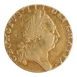  George III 1789 gold 'spade' one guinea coin