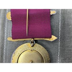 Group of predominantly Masonic Jewels of Office, to include silver, and silver gilt and enamel examples, mostly 1950's and 1960's in date, etc. 