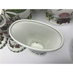Three Portmeirion soup tureens with covers and ladles, together with vases, large bowls and other Portmeirion items