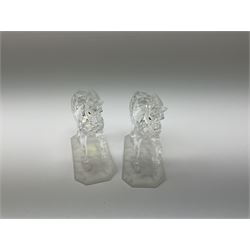 A pair of Swarovski Crystal horses H9.5cm, in original boxes