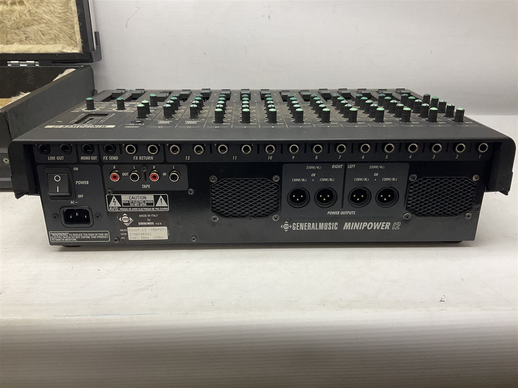 General Music Minipower 12 Digital Signal Processor, serial no.378G940061, L46cm; in fur-lined flight type case with lead
