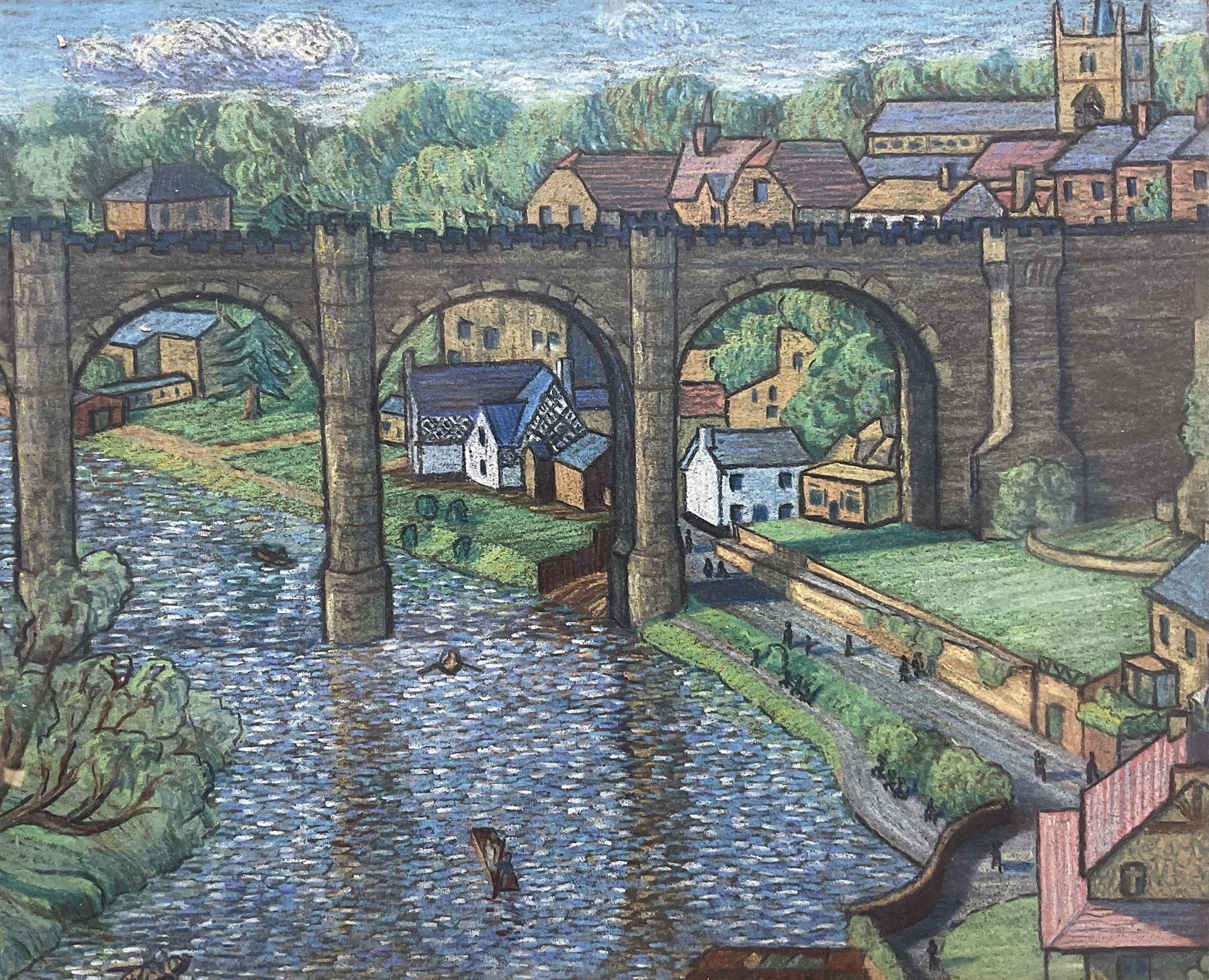 John Appleyard (British 1923-2016): Knaresborough, pastel unsigned 26cm x 32cm 
Provenance: Direct from the family of the artist