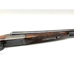 Very fine Westley Richards 12-bore side-by-side double barrel boxlock ejector live pigeon sporting gun, c1910, very heavy and thick 76.5cm blued tightly choked barrels with 2.5