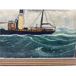 George Race (British 1877-1959): Grimsby Trawler 'Pharos' at Sea, oil on board signed and dated 1902, 27cm x 44cm