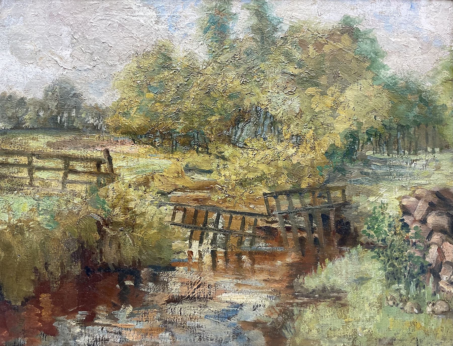 English School (20th century): 'Drop Gate - Duncombe Park' oil on canvas board unsigned, titled verso 35cm x 46cm
