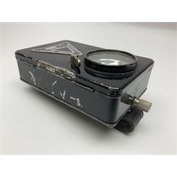 Police - Victorian turned hardwood truncheon with traces of decoration and VR cypher L42cm; Humberside Police helmet with Queens Crown helmet plate; hand lamp inscribed 'The Inspector'; and small pair of pewter figures of police officers (5)