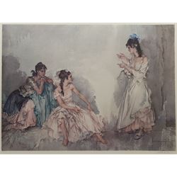 Sir William Russell Flint (Scottish 1880-1969): 'The Pendant', limited edition colour print signed in pencil pub. 1966, 50cm x 70cm