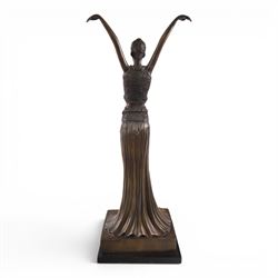 After Chiparus three Art Deco figures modelled dances, H60cm 