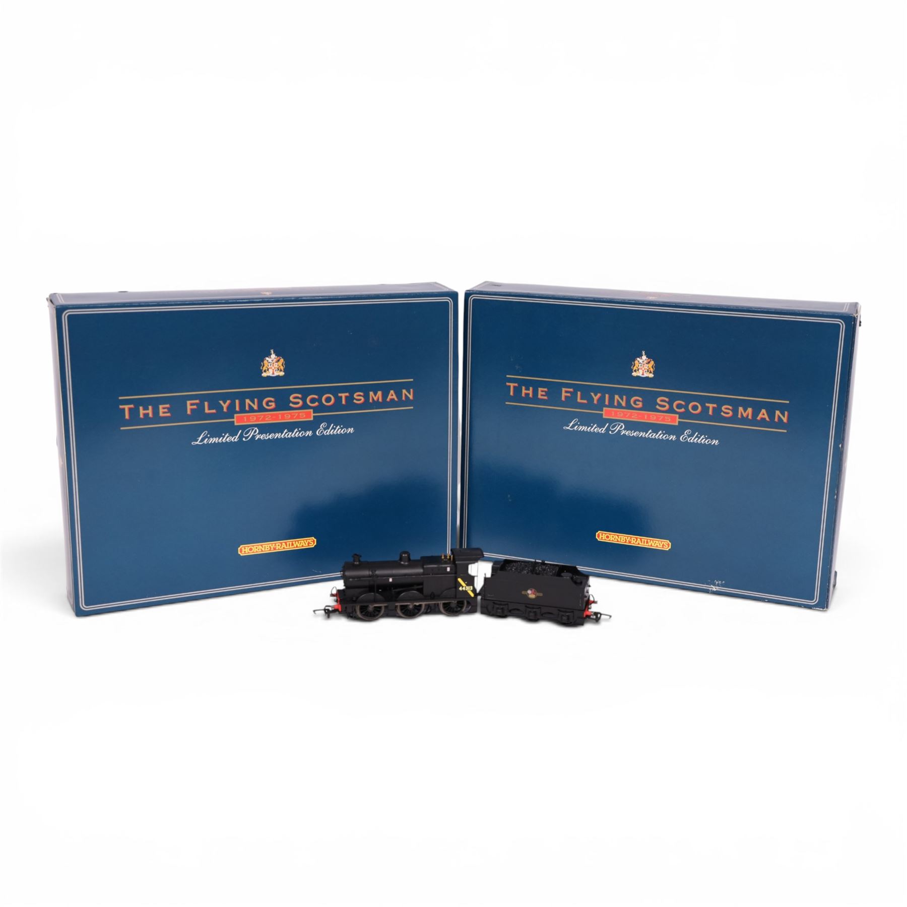 Two Hornby 00 gauge 'Flying Scotsman' limited presentation edition locomotive and tender boxsets, together with an unboxed Hornby 00 gauge steam locomotive and tender no. 44313