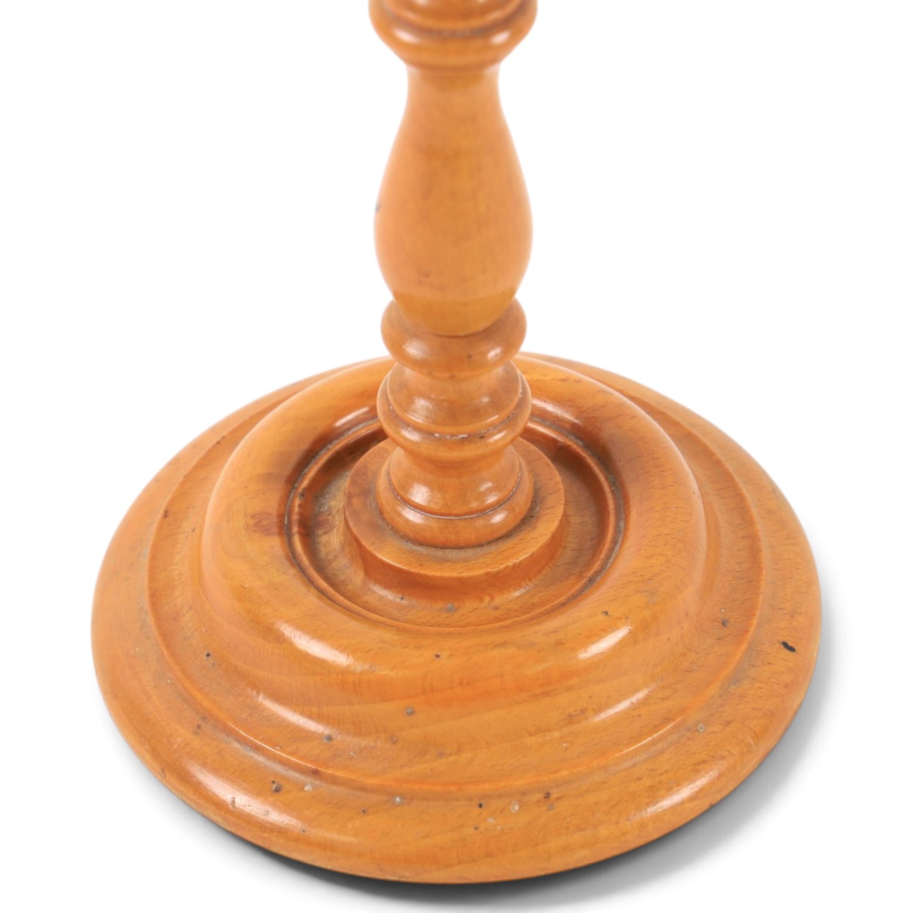 19th Century turned wig stand, H30cm