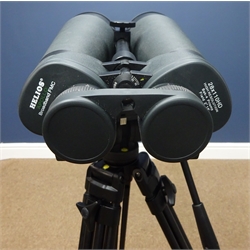  Pair of Helios 'Apollo' 28x110 HD Astronomical Binoculars, with Bak-4 Prisms, Field 2 18, in fitted metal case with VT-680 tripod  