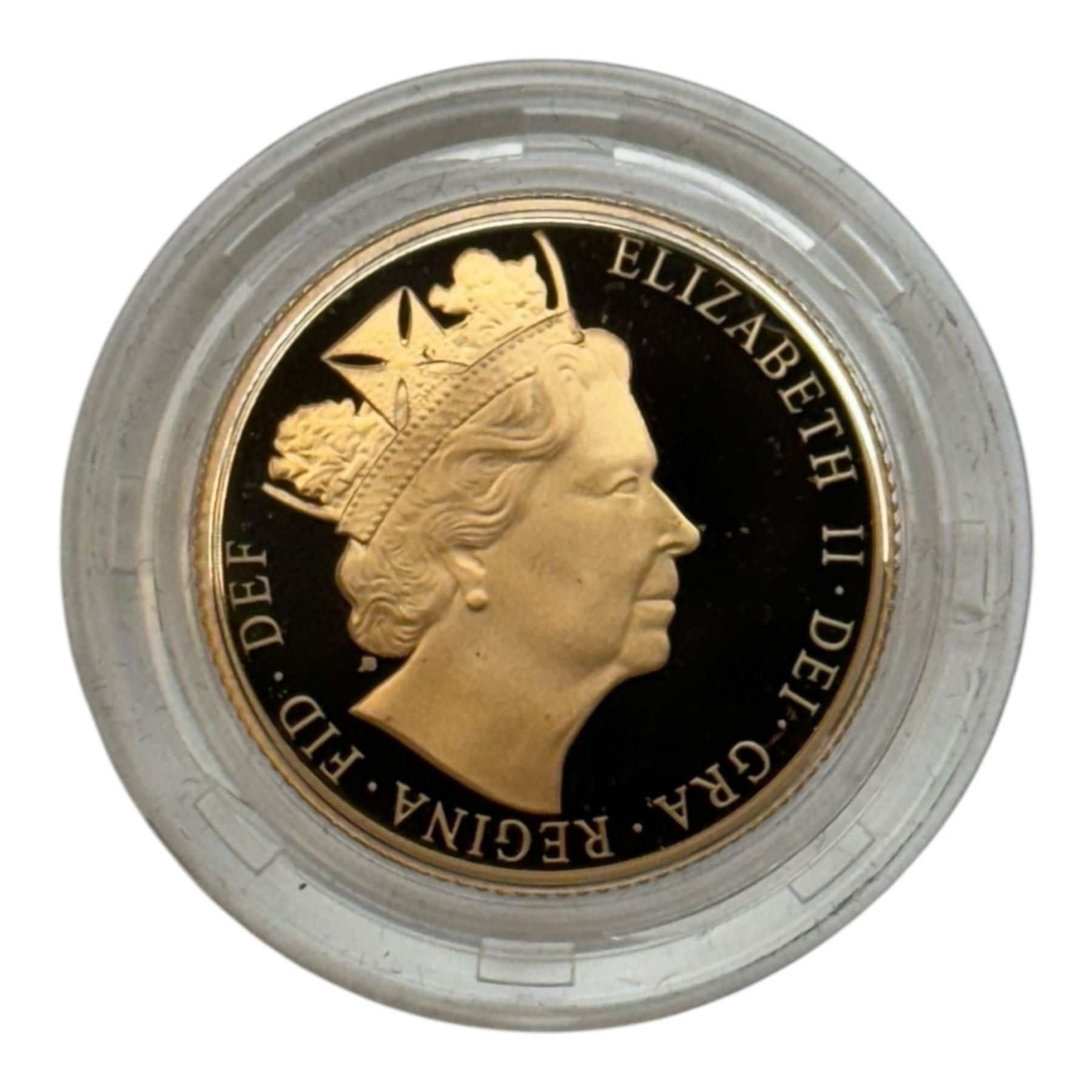 Queen Elizabeth II 2016 gold proof full sovereign coin, cased with certificate