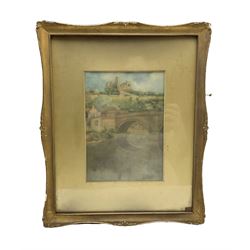 Albert Ernest Boyce (British 1886-1956): View of Durham, watercolour signed 24cm x 16cm