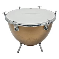 Timpani drum with coppered finish to the