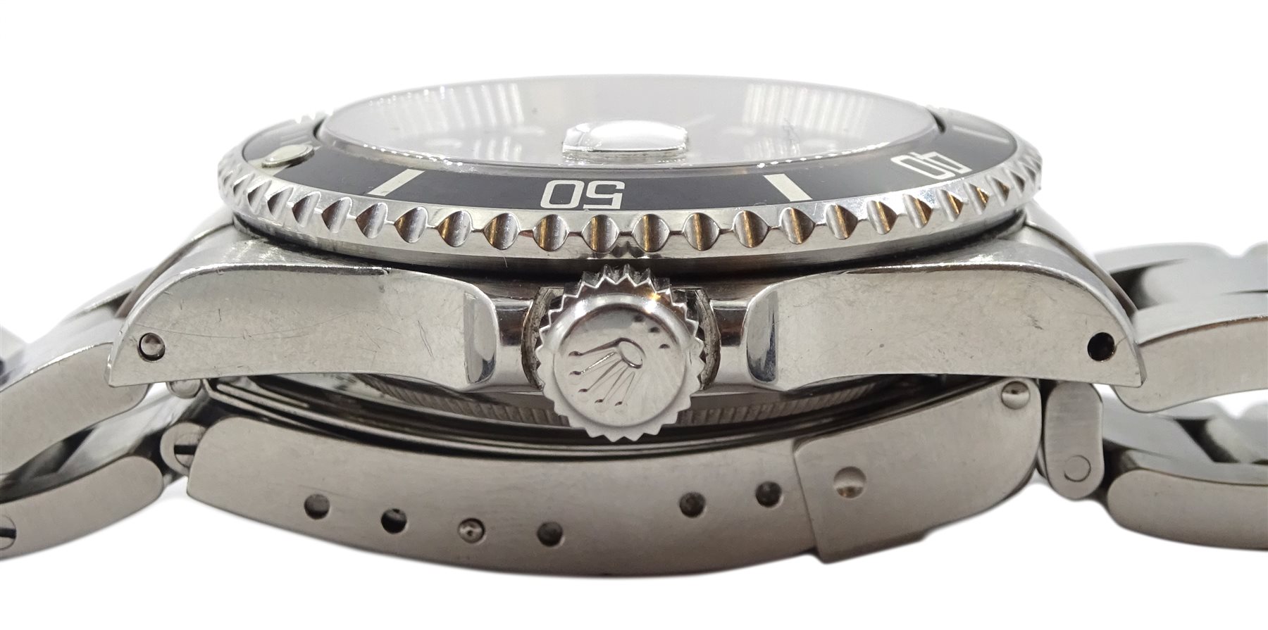 Rolex Oyster Perpetual Date Submariner 2001 stainless steel automatic wristwatch, model No.16610, serial No.K644609, boxed with papers

[image code: 7mc]