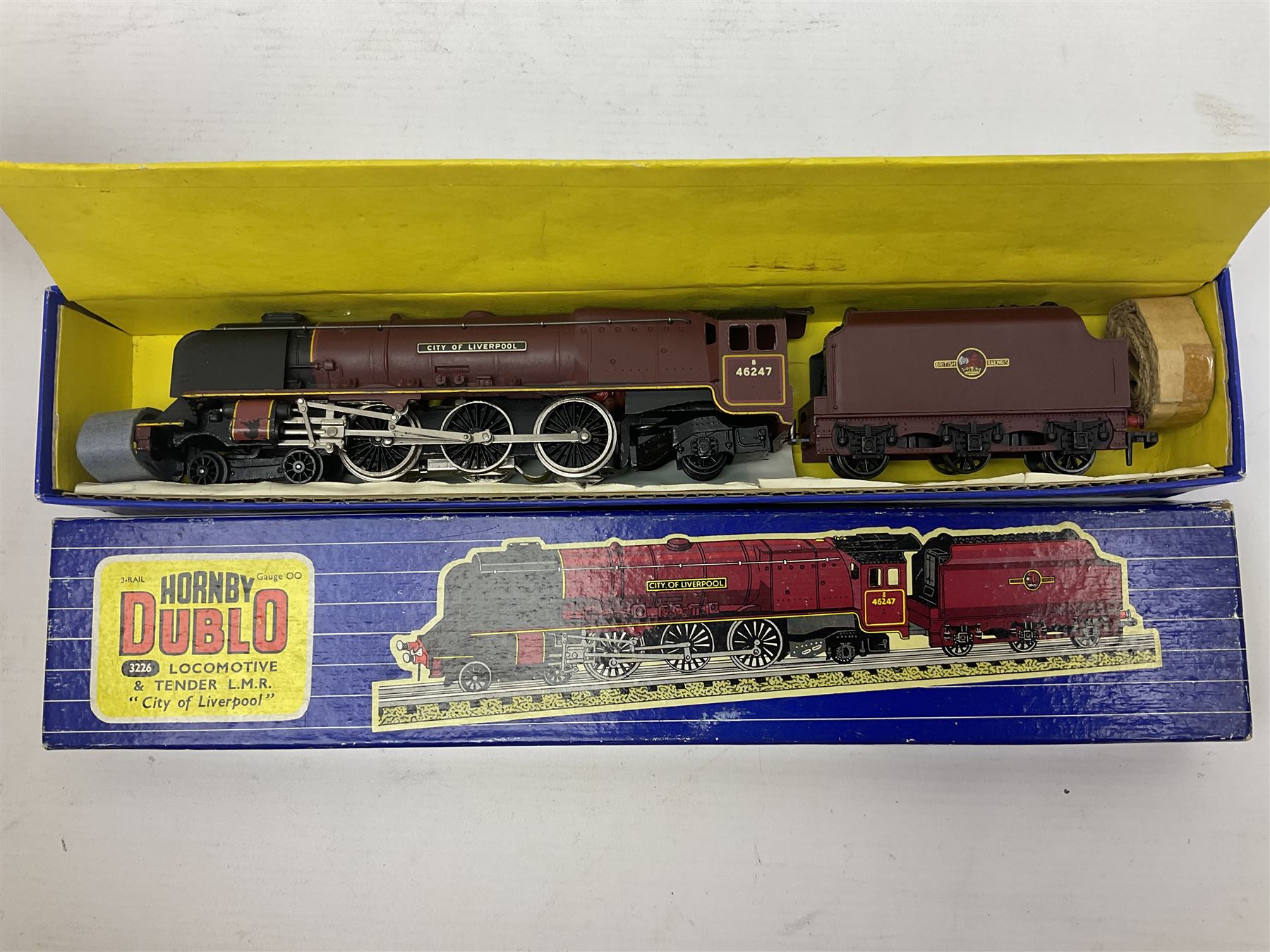 Hornby Dublo - 3-rail Duchess Class 4-6-2 locomotive 'City of Liverpool' No.46247 in BR maroon; in original box with instructions