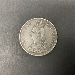 Queen Victoria 1890 double florin coin
