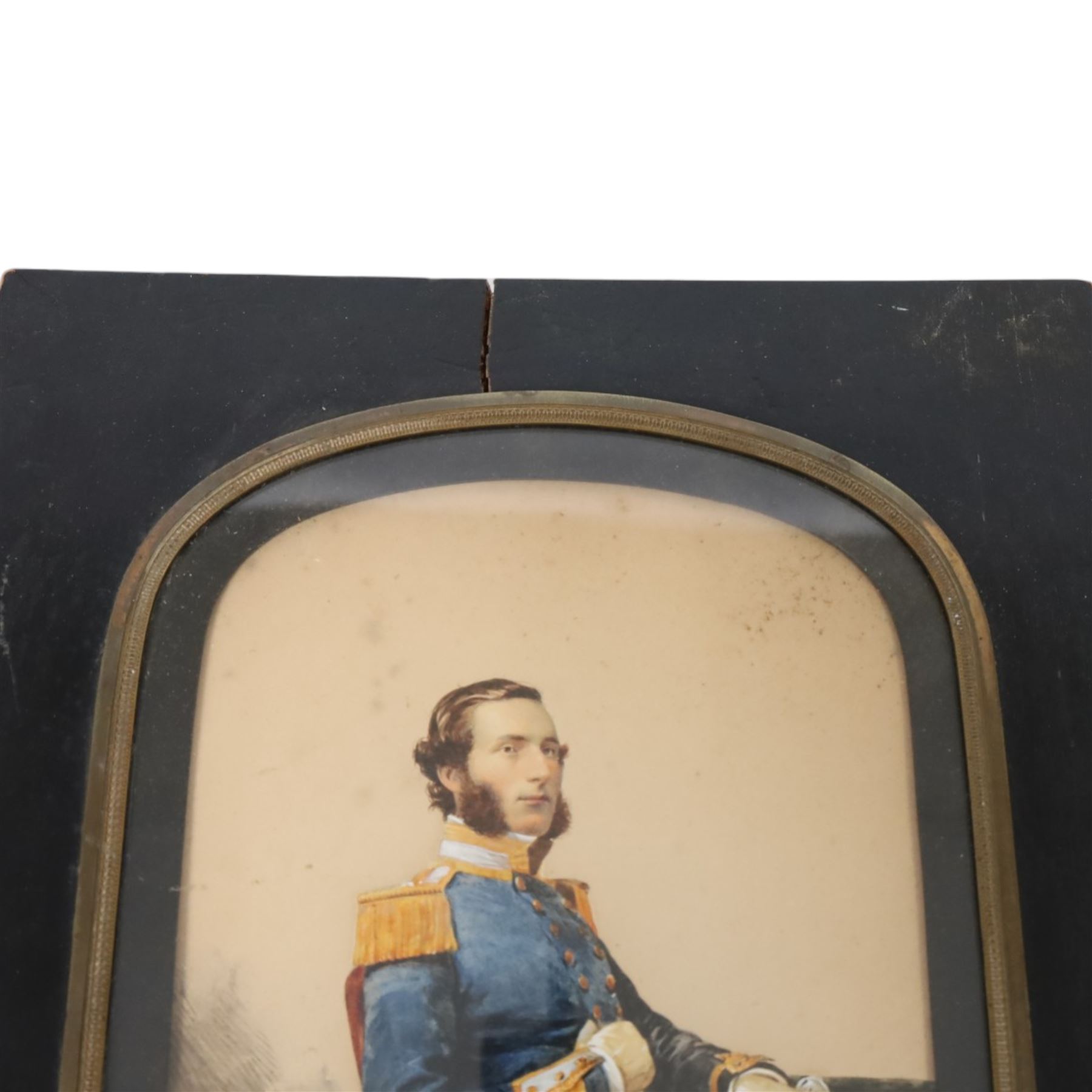 English School (19th Century): Major William Inglis, 57th, West Middlesex Regiment, watercolour, 30cmx25cm 