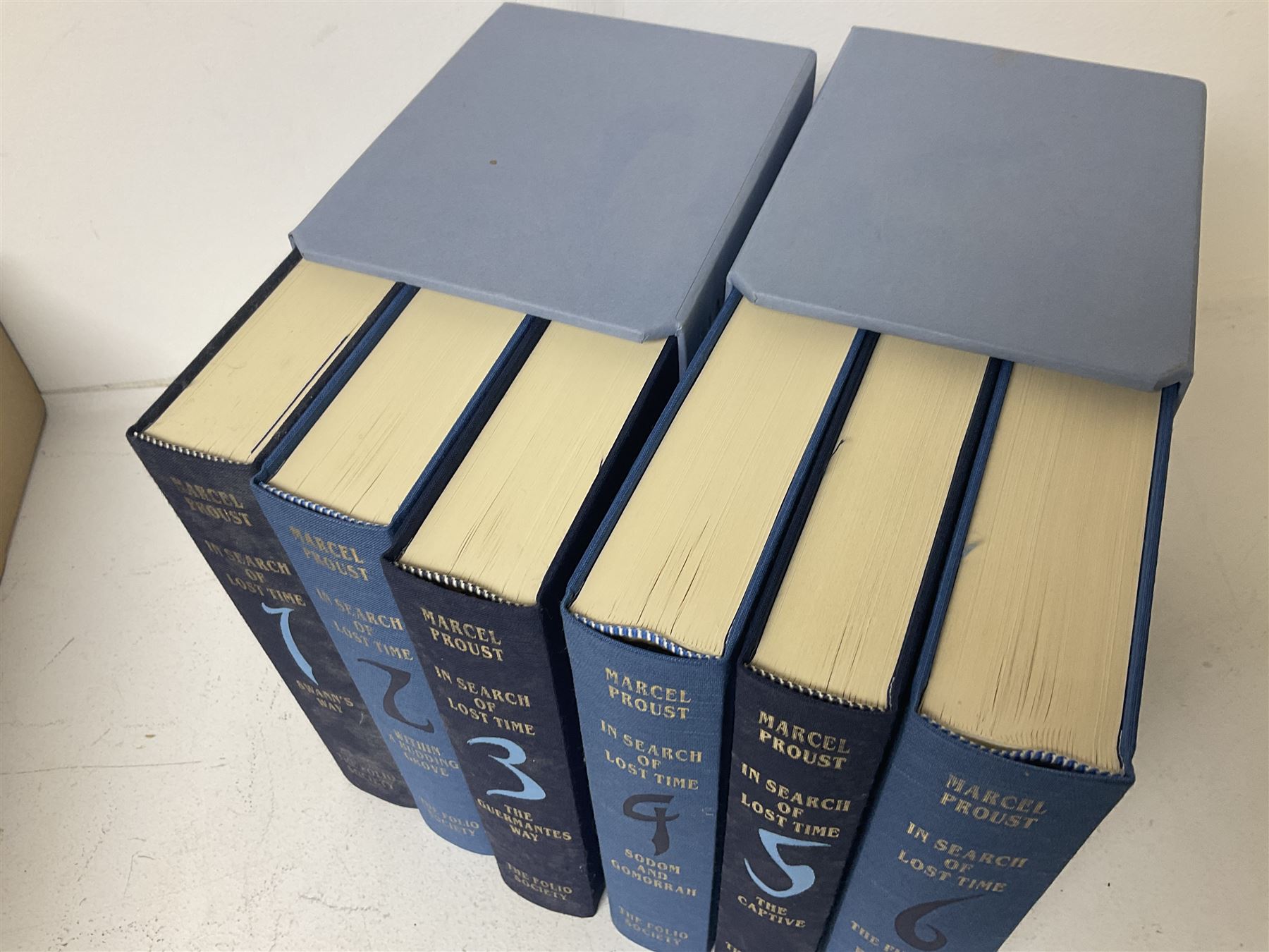 Folio Society; Marcel Proust, In Search of Lost Time, six volumes in two slipcases