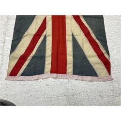 Large linen union jack flag, H89cm, W170cm
