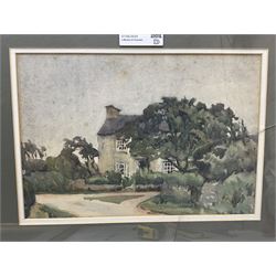 Chas H Neale (British 20th Century): 'Poets Corner - Long Millgate, Manchester', watercolour signed titled and dated 1964 together with a selection of variously signed British 20th century watercolours to include Norman Battershill, P S Buckingham and William Dodd max 25cm x 36cm (5)