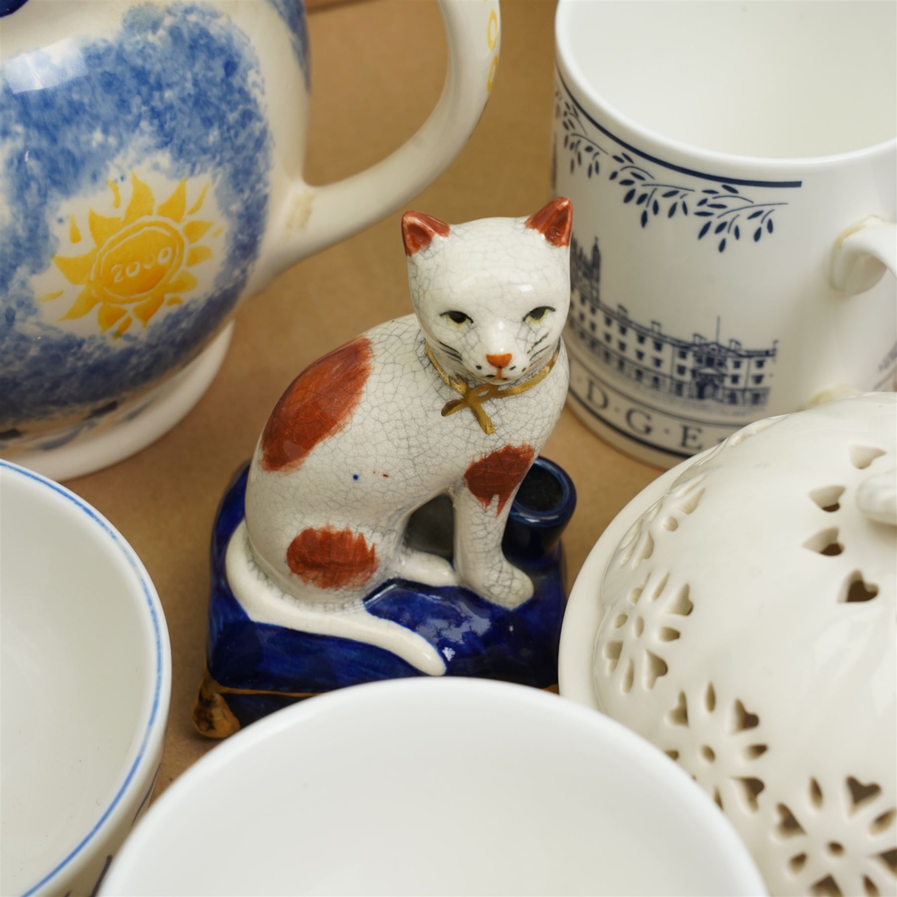 Emma Bridgewater limited edition Millenium jug made for Mulberry Hall 23/500, Brixton Pottery jug, Chinese ginger jar etc  