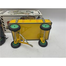 Kovap - eleven tinplate models to include Tractor and Trailer, Road Roller 1927, Moving Moneybox 1924, Hawkeye type B 1924, Boy on a Tricycle; all in original boxes 