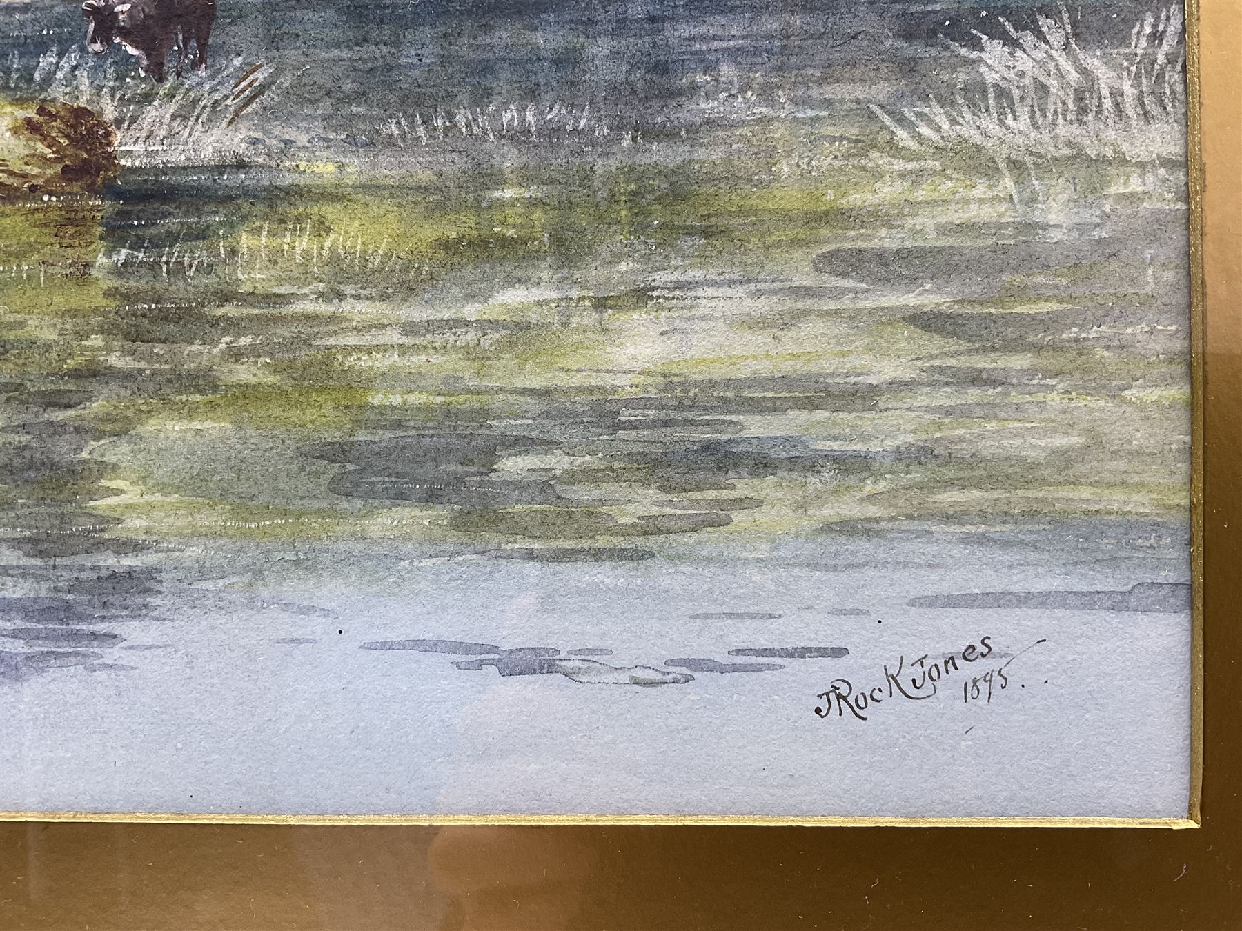 John Rock Jones (British c1836-c1898): 'Weetwood Bridge near Wooler', watercolour signed and dated 1985, titled verso 37cm x 56cm