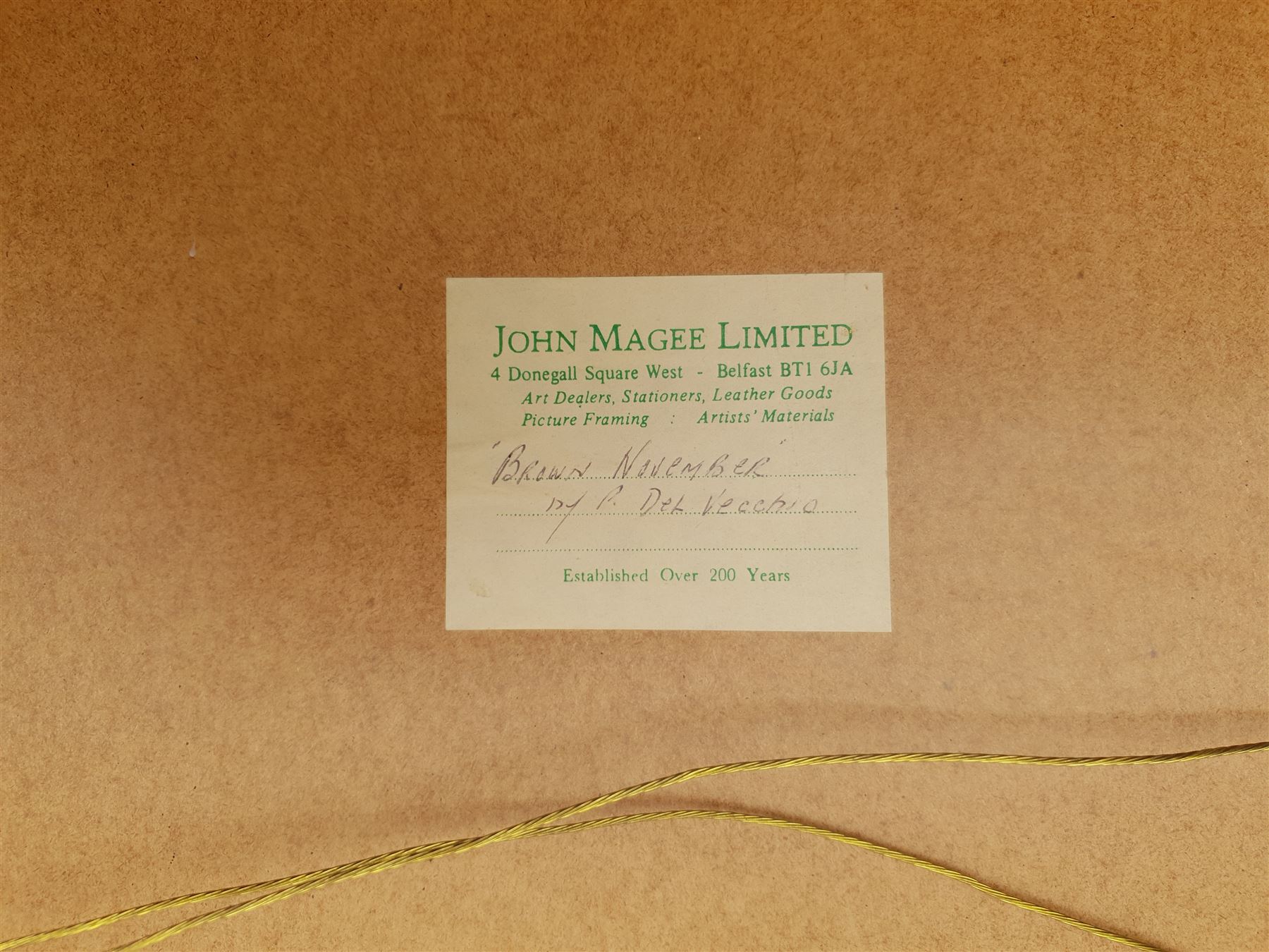 Phyllis Del Vecchio (American Contemporary): 'Brown November', watercolour signed, labelled verso 53cm x 72cm